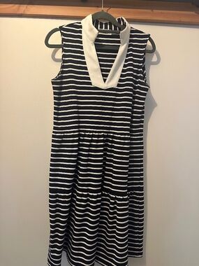 Eliza J Navy & White Striped Dress – Size XS (Excellent Condition)